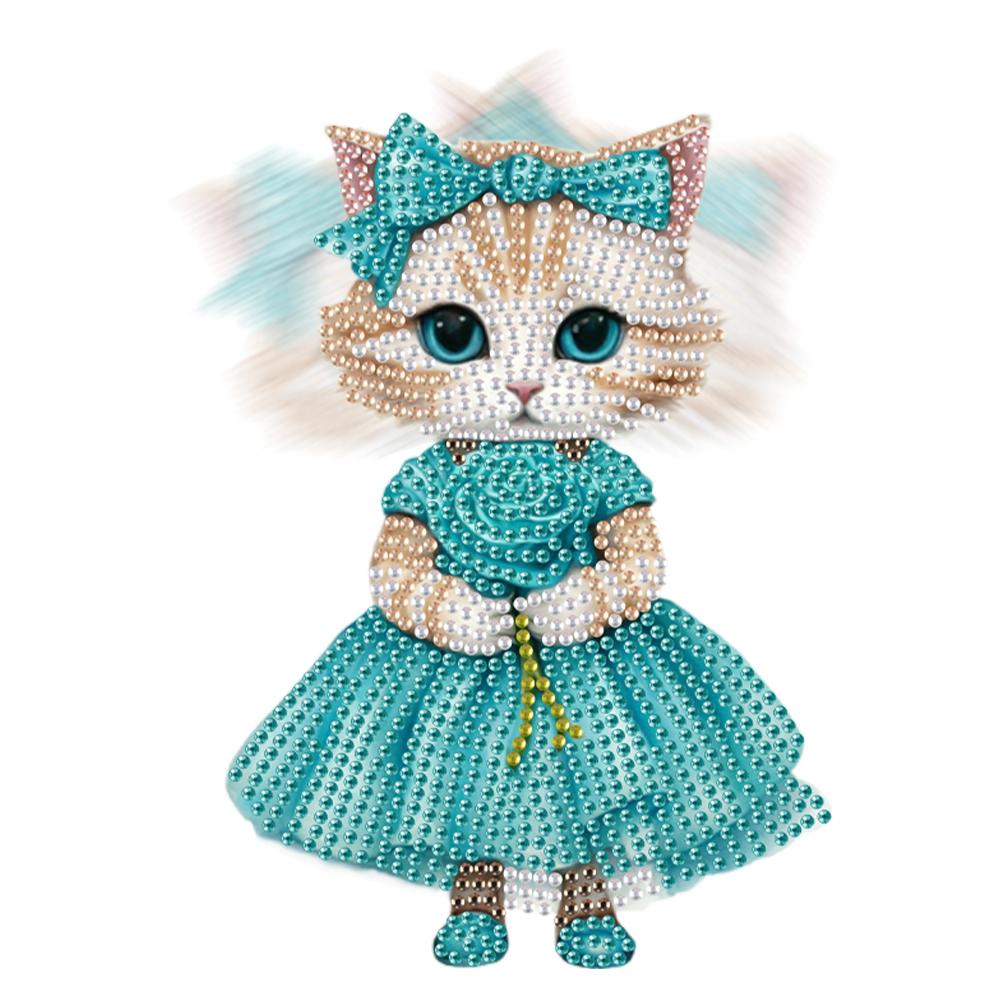 

Acrylic Shaking Head Animal Desktop Diamond Art Kits Cat 5D DIY Diamond Art Tabletop Decorations Diamond Painting Desktop Decors