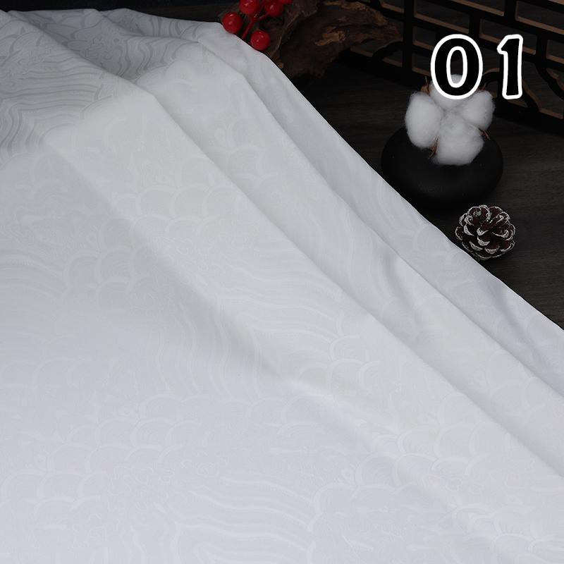 100x150cm Meerwasser Wolke Welle Jacquard Brokatstoff Chinesischer Stil Damast Satin DIY Nähen Hanfu Cheongsam Antikes Kostüm