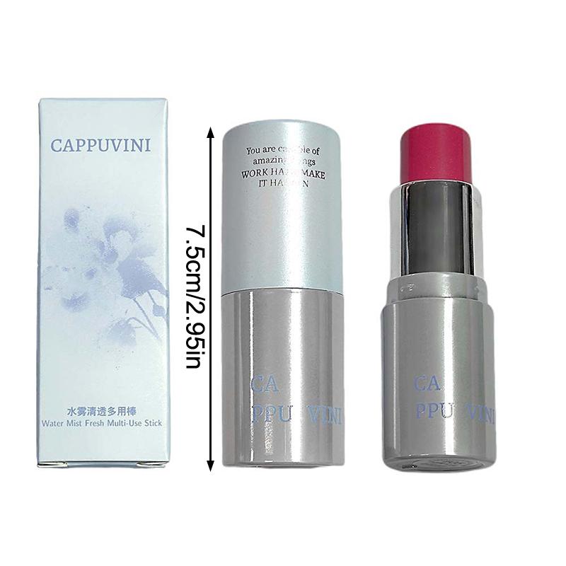 Cappuvini Multi-Use Cream Blush Stick For Eyes Lips & Cheek Nourishes & Moisturizes Long-Wearing Blendable Waterproof Smooth