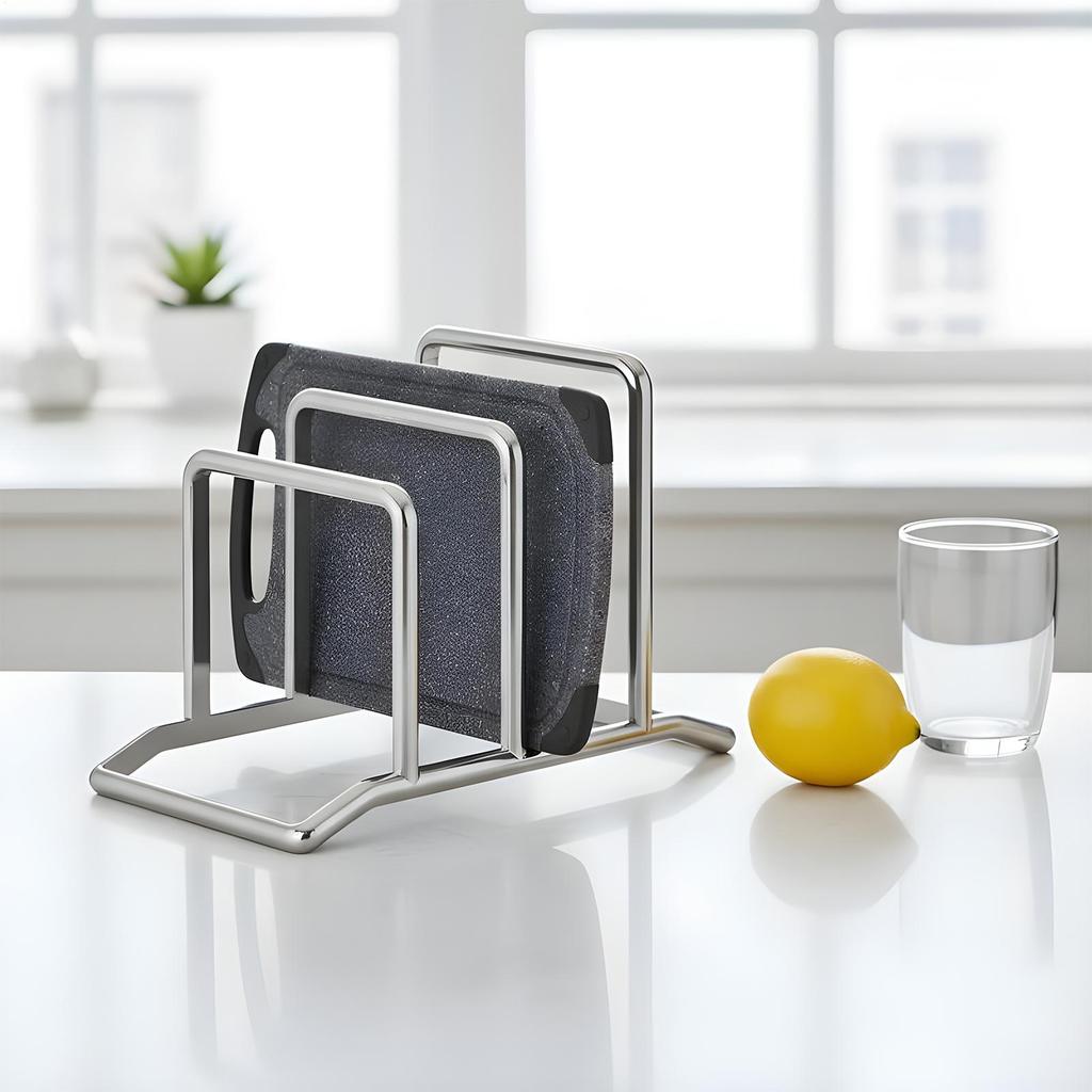 Chopping Board Holder Multi-Functional Large Capacity Cutting Board Holder for Counter for Home Apartment Rental House
