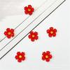 50Pcs 10mm Resin 3D Colorful  Flower  Flatback Rhinestone Scrapbook Wedding Applique  Decor Crafts