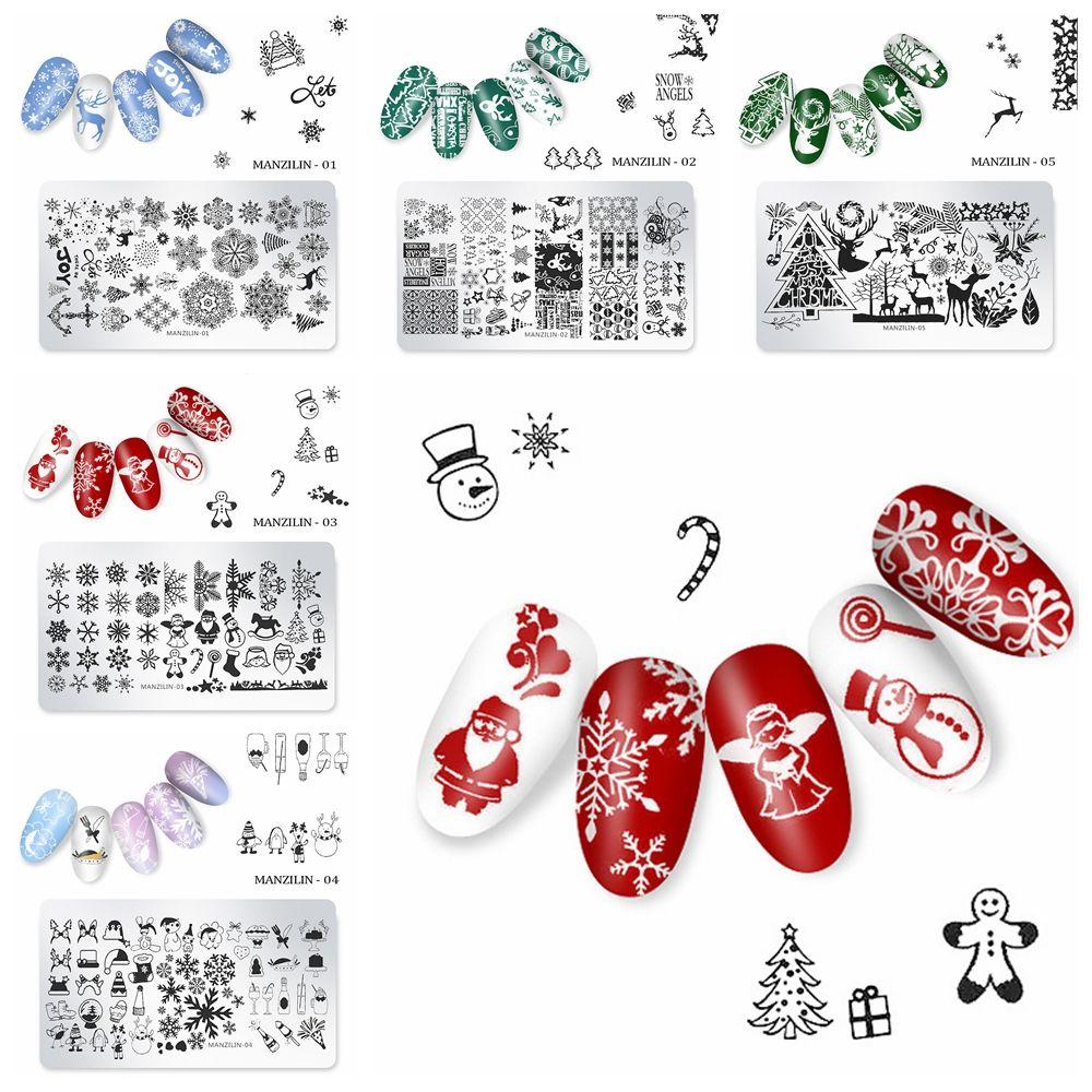 Beauty Gifts Stainless Steel Stamping Plates Nail Art Template Image Stencil Christmas