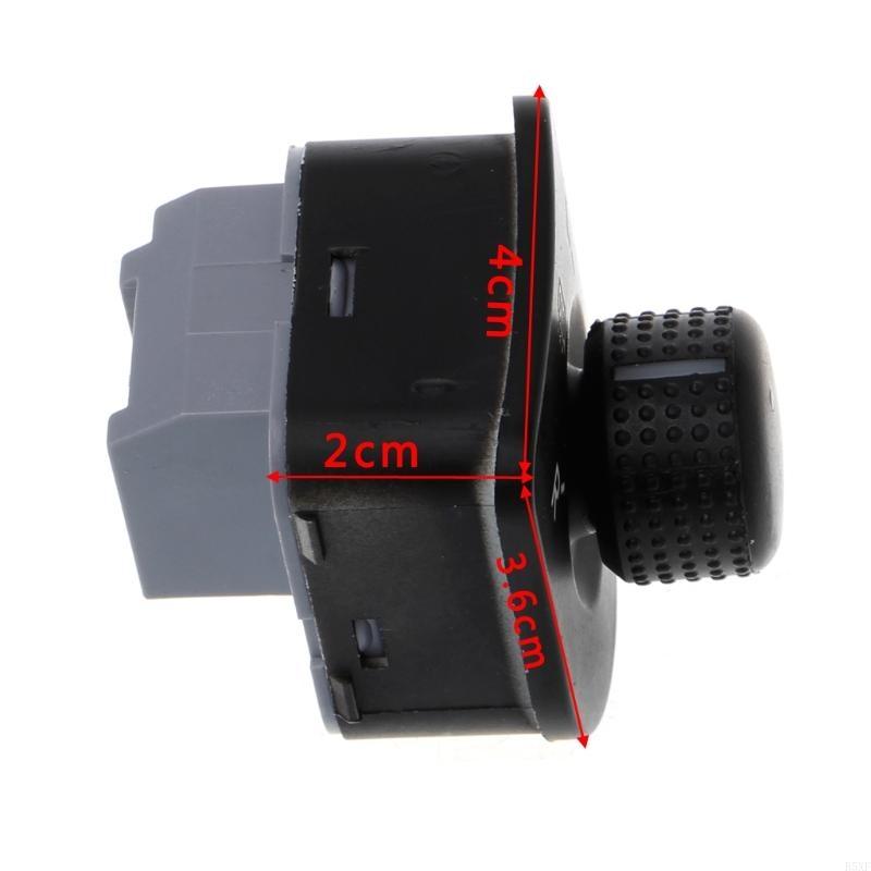 2025 New Wearproof Car Side Mirror Switch Replacement 1J1959565F Black Adjust Button Knob Replacement Easy to Install
