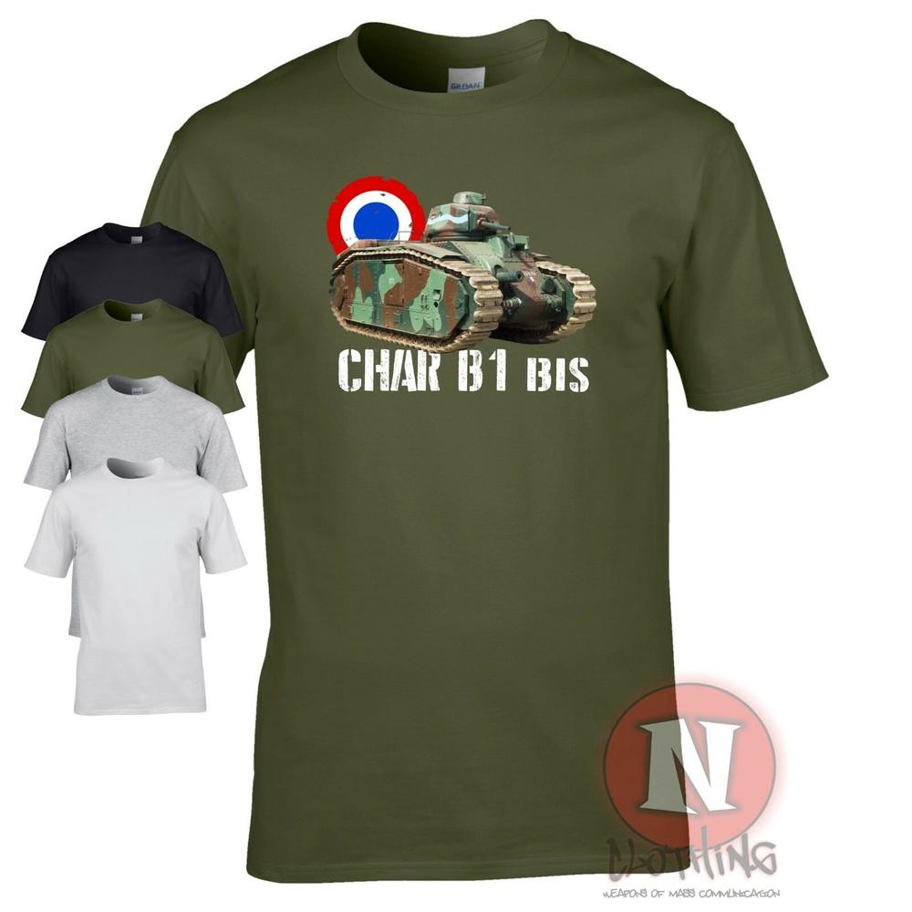 Carbón 1 Bis WW2 Camiseta Mundo Tanks Francés Mediano Tanque Militar Armadura
