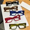Modische kleine quadratische Lesebrille mit Leoparden-Bügel und klarem Glas, Blaulichtfilter, Lesebrille für Alterssichtigkeit, Augenschutz