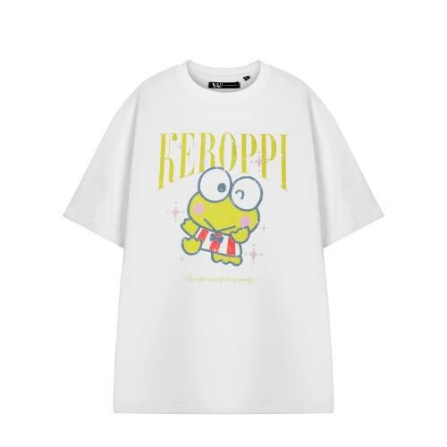 Hello Kitty Womens_Ladies Keroppi Short-Sleeved T-Shirt S чёрный