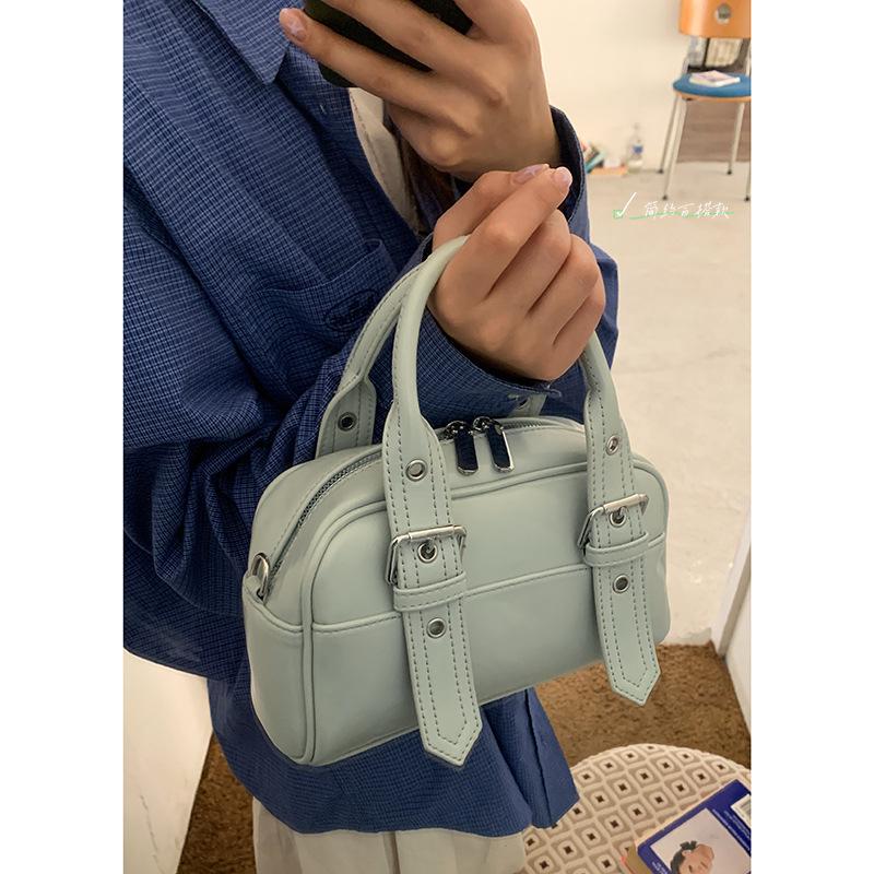 Spring fashion portable bowling bag women's 2025 new simple small square bag versatile messenger bag