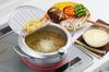 Castle Enterprise Yoshikawa Mirakutei II Tempura Pot with 24cm IH Made in Gift Wrapping Available Lid, (with Thermometer), Compatible, Japan,
