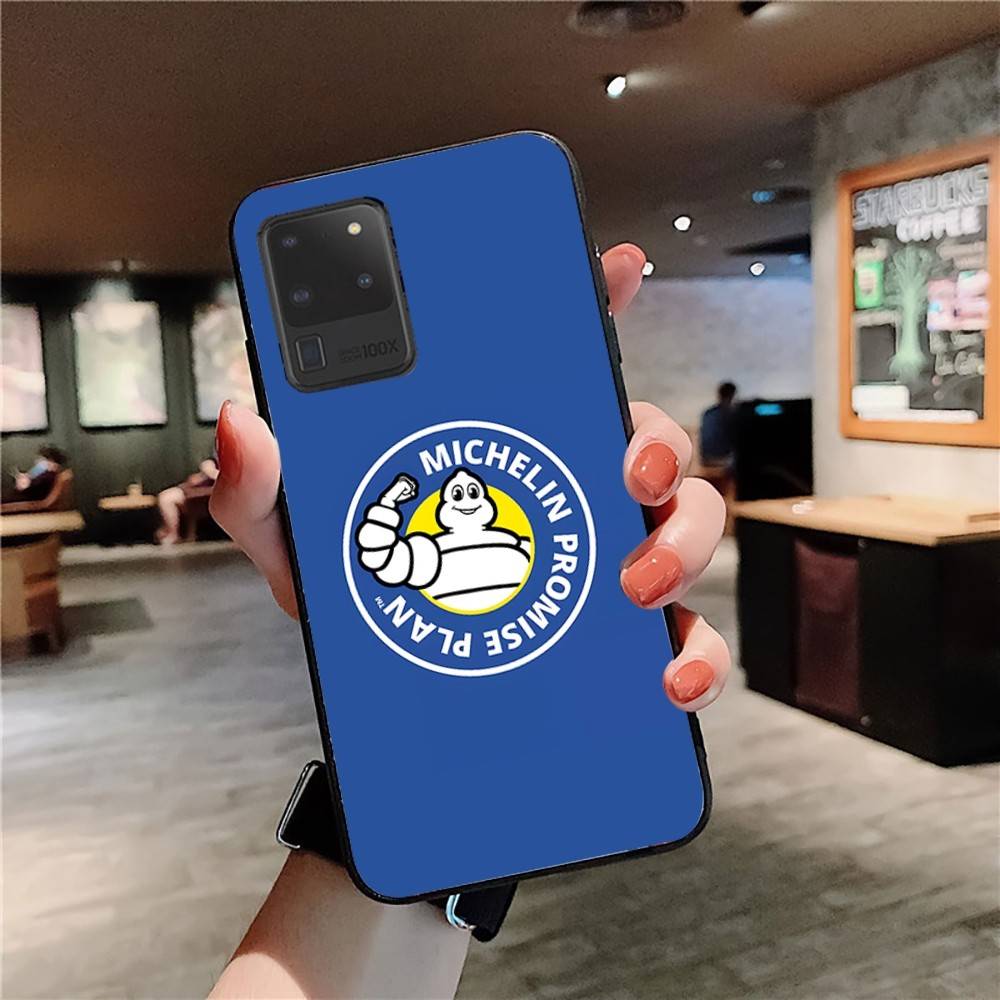 M-Michelins Logo Phone Case For Samsung S 24 Fe 25 Ultra Plus 20 Lite 21 30 22 23 24 22 Ultra 5G Fundas
