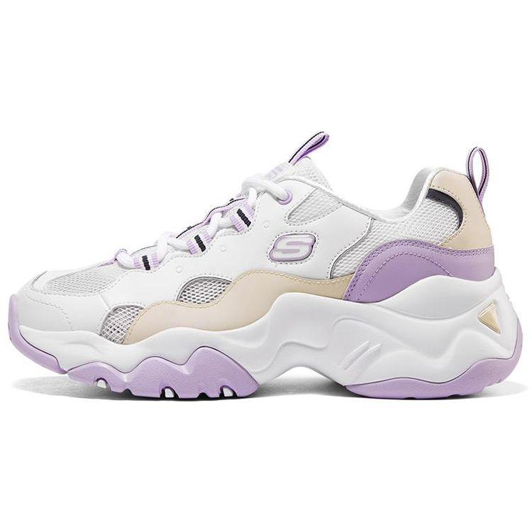 Skechers DLites 3.0 Ice Cream Bear Taro Ice Cream Low-Top Casual Shoes Women sneakers White Purple 896008-WLV 39