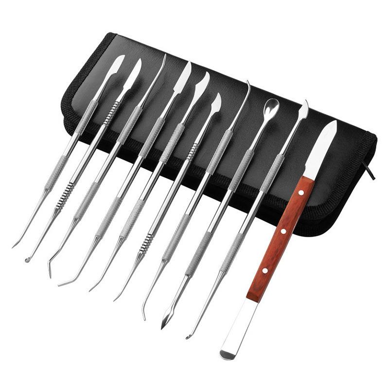 Dental Wax Carving & Filling Instrument Set - Knife & Spoon Tools for Oral Technicians