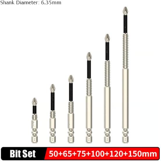 High-Magnetic Screwdriver Drill Bit Set, Strong Magnetic Durability Screwdriver Drill Bit Set, Anti-Slip Magnetic Electric Screwdriver Set, 25 50 65