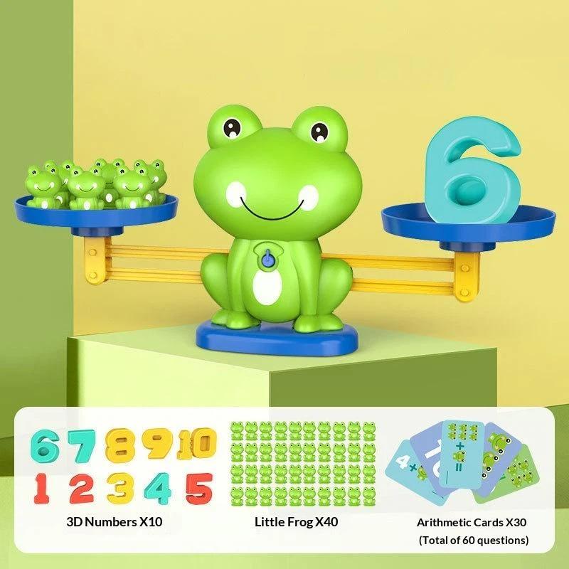 Kids Frog Math Balance Scale Toy 26 Number Counting Montessori Educational Tool Early Learning Set A2