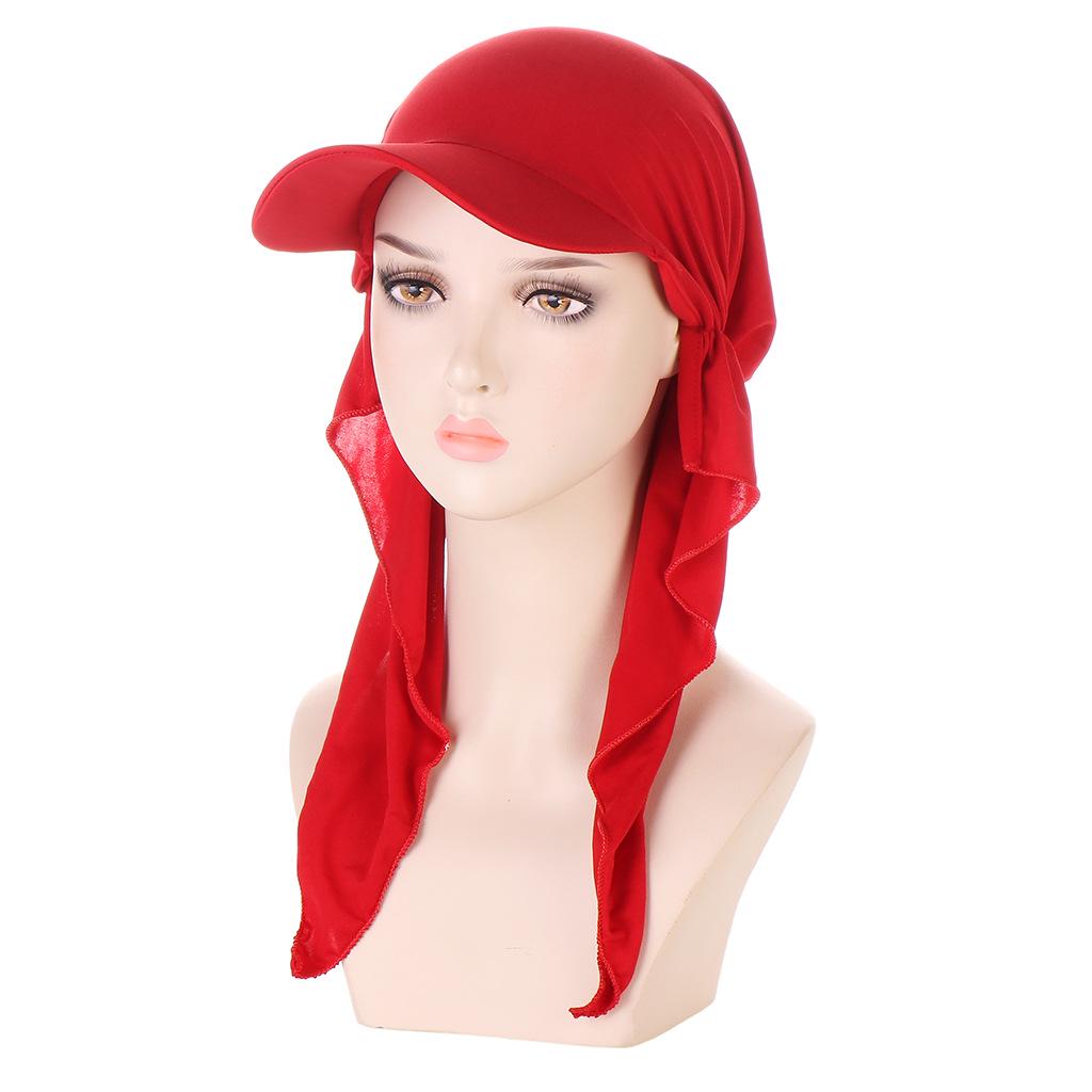 Curved Multicolor Muslim Hijab Baseball Cap