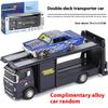 Miniature Dual-Deck Alloy Transport Truck Model, Spring-Powered Action, Premium Kids Toy Vehicle for Endless Fun & Adventure