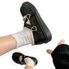 Round Head Small Leather Shoes Women's Shoes Foreign Style Design Sense Shallow Mouth Round Head Mary Jane Single Shoes