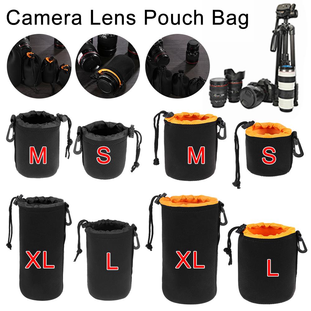 Camera Lens Pouch Bag Soft Neoprene Waterproof DSLR Camera Lens Protective Bag For Canon Sony Most Digital SLR Camera