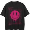 Streetwear Smile Face Graphic T-Shirt Cotton Unisex Tops Tees Summer Short Sleeves T Shirt