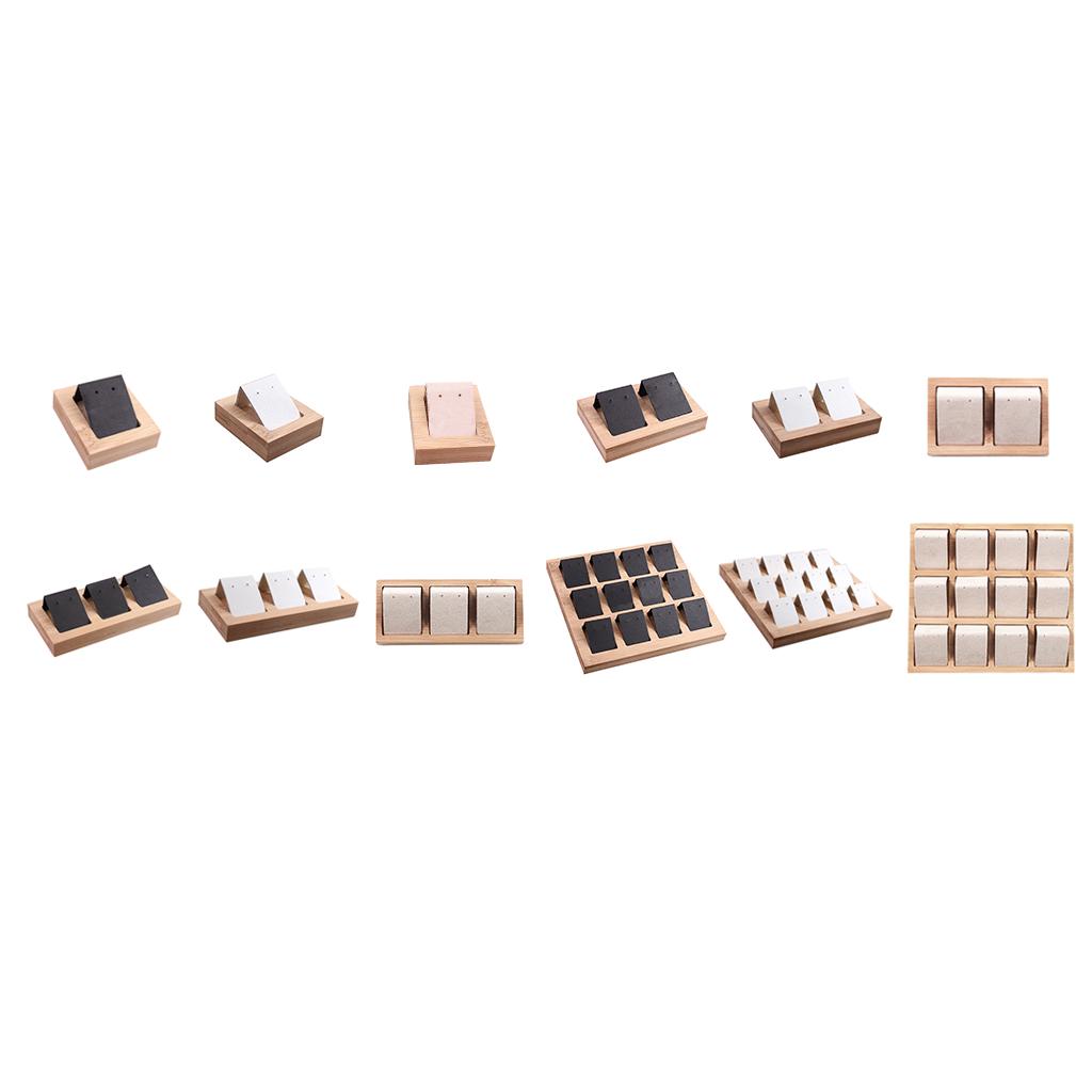 1 Pair Earring Card Holder with Tray for Jewelry Accessory Display  Black