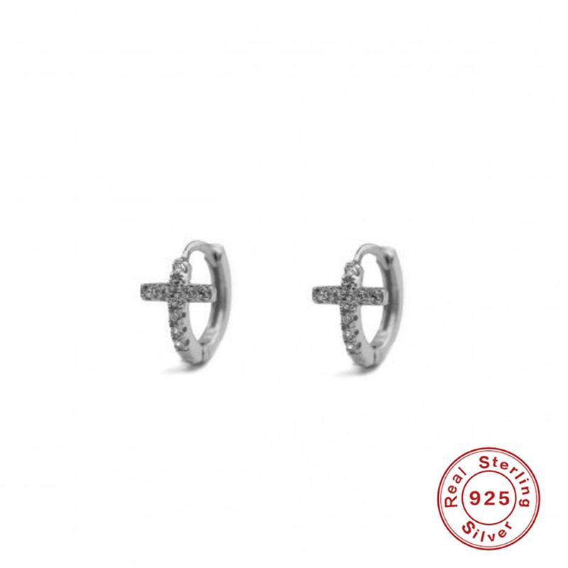 

CANNER 925 Silver Glossy Hoop Earrings Gold Color Tiny Cartilage Piercing Small Huggie Earring Fine Jewelry Accessories