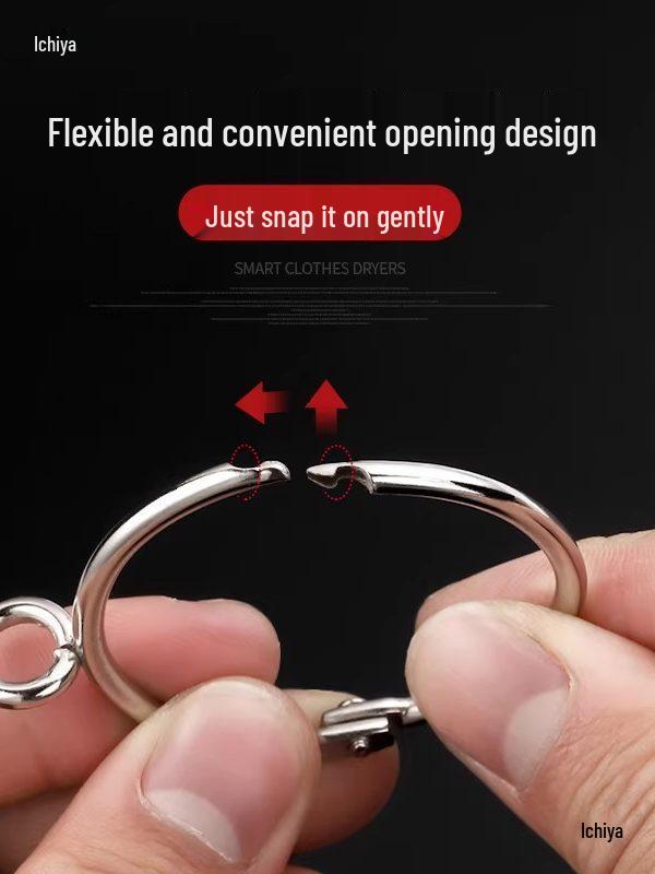 Metal Curtain Hanging Ring with Hook - Roman Rod Loop Accessories