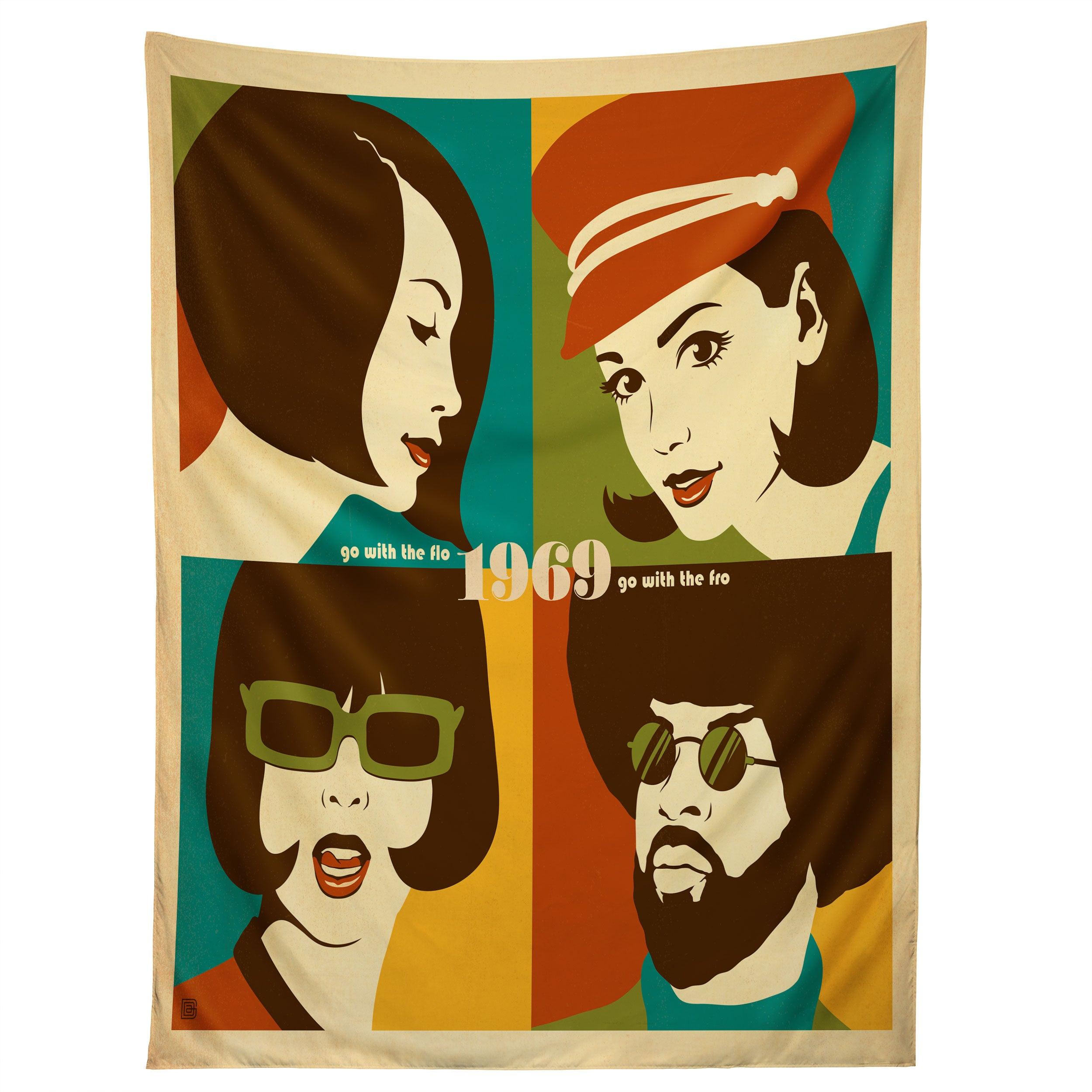 GO WITH THE FLO FRO tapestry 75x100