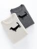 Puppy Embroidery Cashmere Sweater: Autumn Knitted Pullover, Age-Reducing and Playful Design