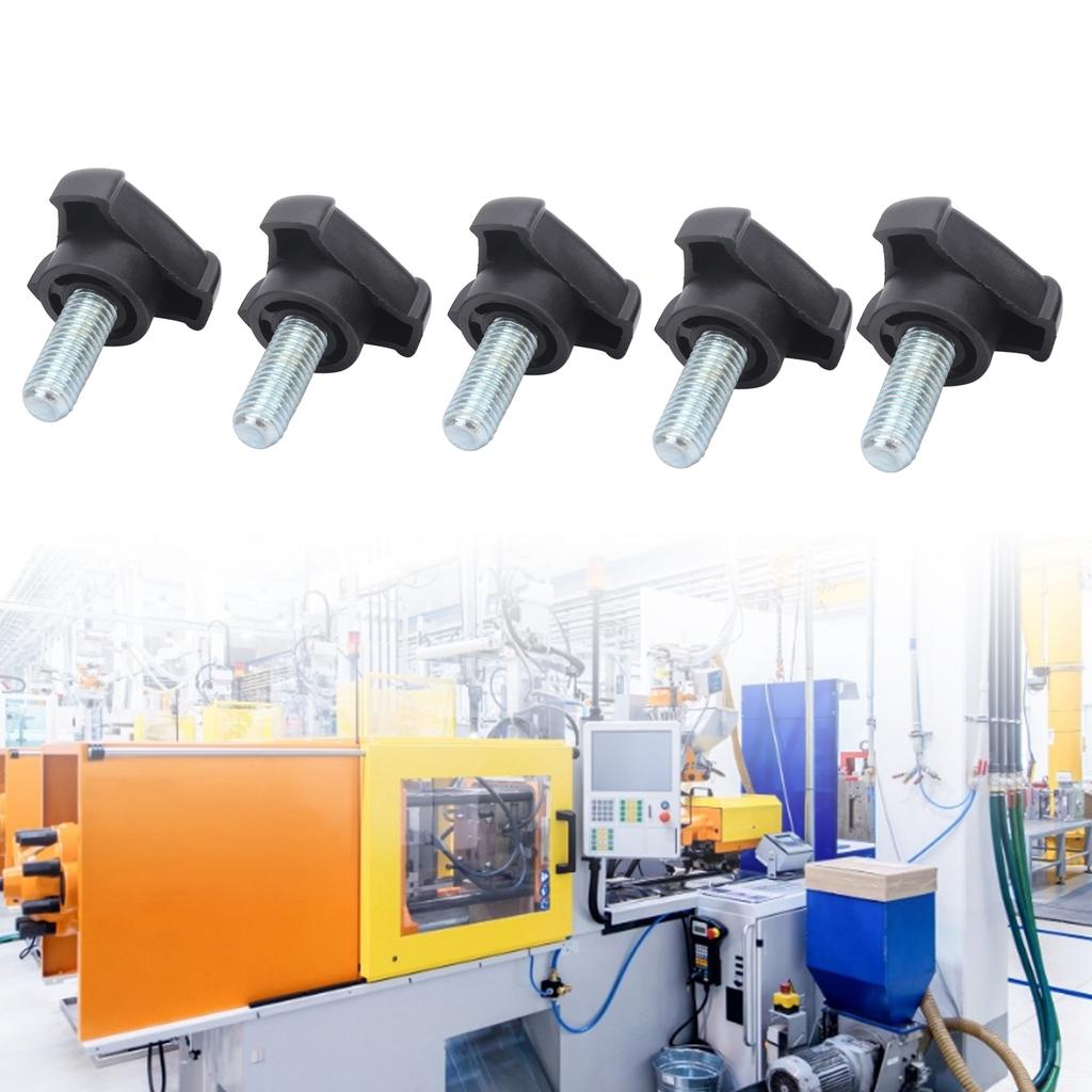 5pcs Plastic Triangular Handle Screw Knob Tightening Screw Set Accessory M10 25mm
