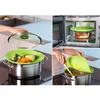 2 Pezzi Tappo Anti-Sversamento Copri Pentola Protezione Anti-Trabocco Tappo in Silicone per Pentola Schermature Anti-Schizzi Strumento da Cucina Multifunzione Verde