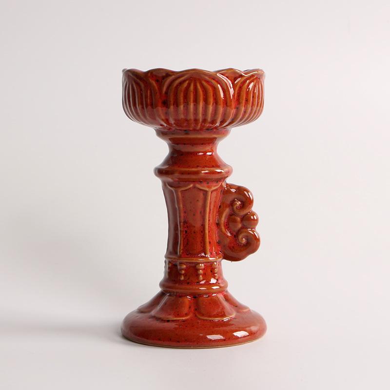 Ancient Rome Ceramics Candle Holder Candle Tray Home Decorations Stemmed Candlestick Atmosphere Decoration Home Decor