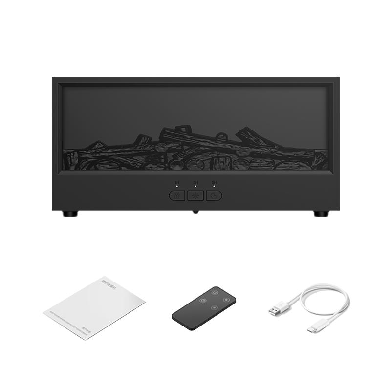 

Увлажнитель воздуха для камина, диффузор эфирных масел, арома-увлажнитель Flame Fire, ароматерапия, диффузор ароматов для дома с дистанционным управлением чёрный