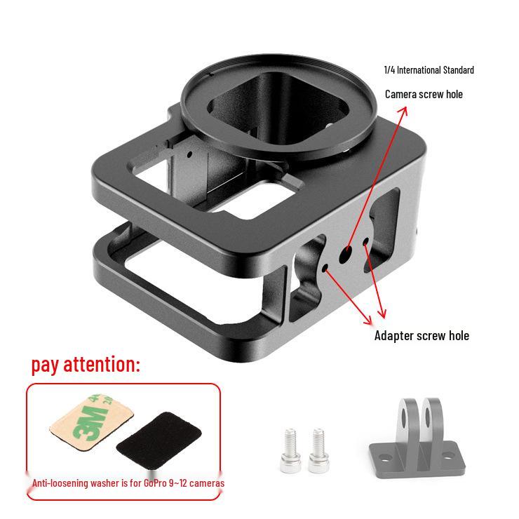 GoPro Hero9-13 Camera Protective Metal Cage with Heat Dissipation for Vlog Photography
