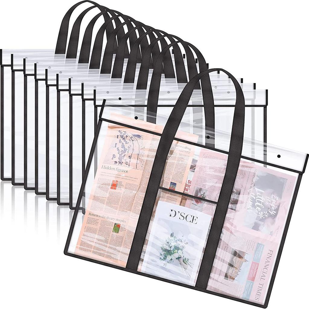 Art Portfolio Bag Art PVC Storage Pocket Large Poster Storage Bag Durable Large Capacity Art Portfolio Organizer with Pocket