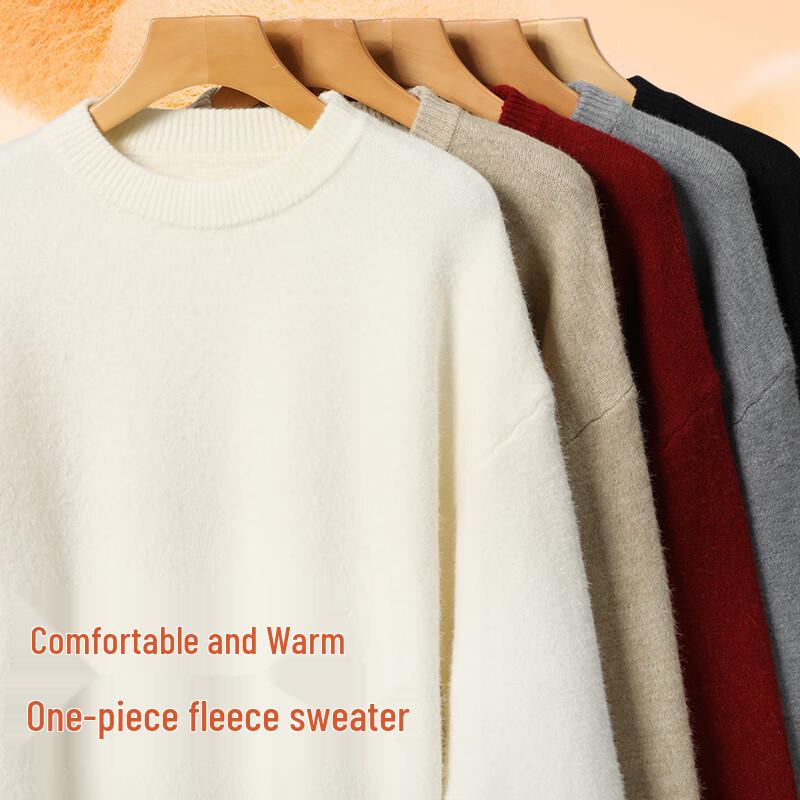 JEEP Men's Winter Fleece-Lined Pullover Sweater