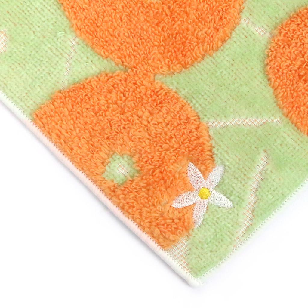 Imabari Towel Iyokan Fluffy Handkerchief Made In Highly Absorbent - Towel, Japan, (Orange)