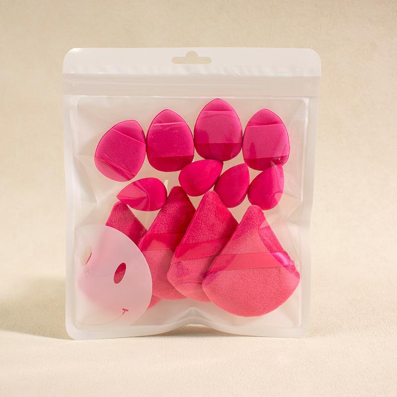 Solid Color 12-piece Puff Set Beauty Blender Thumb Puff Cotton Puff Mini Puff Set Makeup Tool