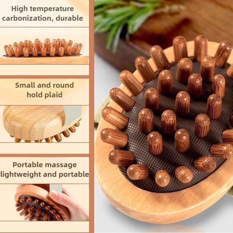 Kropps anti-cellulittbørste beroligende eterisk treolje Spa Luftpute Massasje Hår Kam Hodebunn Massasjebørste Kroppsmassasjeapparat