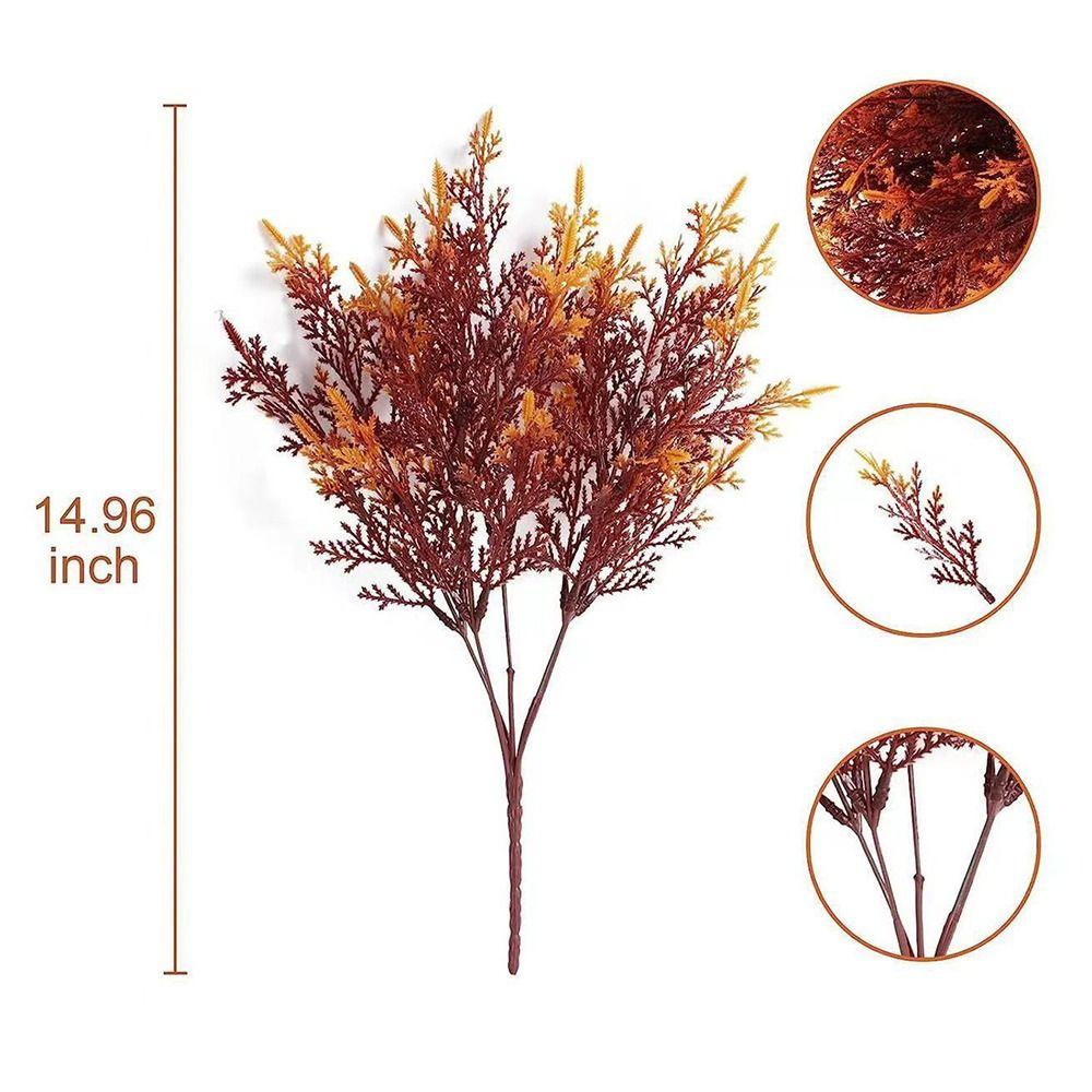 

Искусственные цветы кедра Real-Touch, растения, декор своими руками, подарок, элегантные искусственные растения кедра, устойчивые к ультрафиолетовому излучению, реалистичные искусственные стебли сосны оранжевый