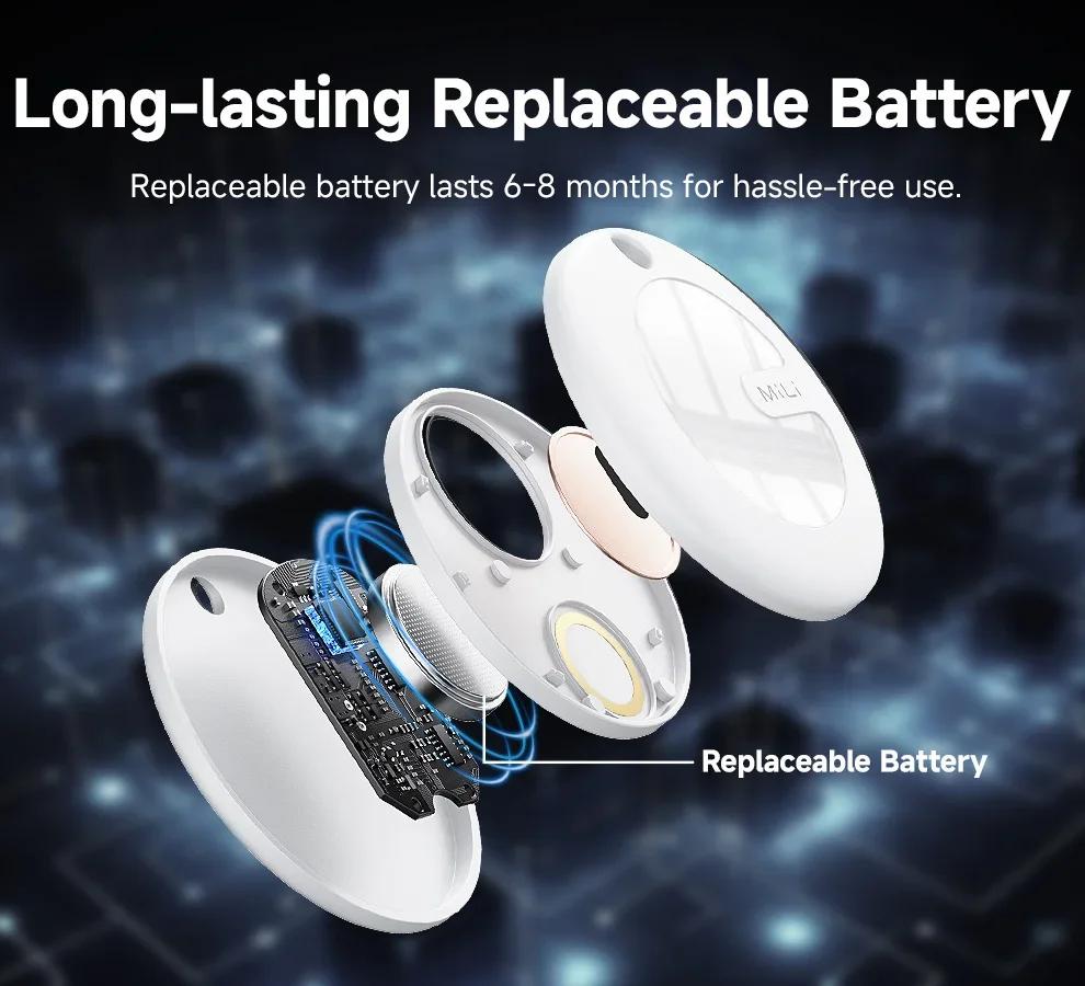 MiLi Smart Tracker Mitag Bluetooth Locator Anti-Lost Device Mobile Keys Pet Elderly Kids Finder Work With Android Find My