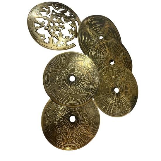 20.32 Cm Brass Astrolabe Armillary Sphere Historical Celestial Navigation Decor