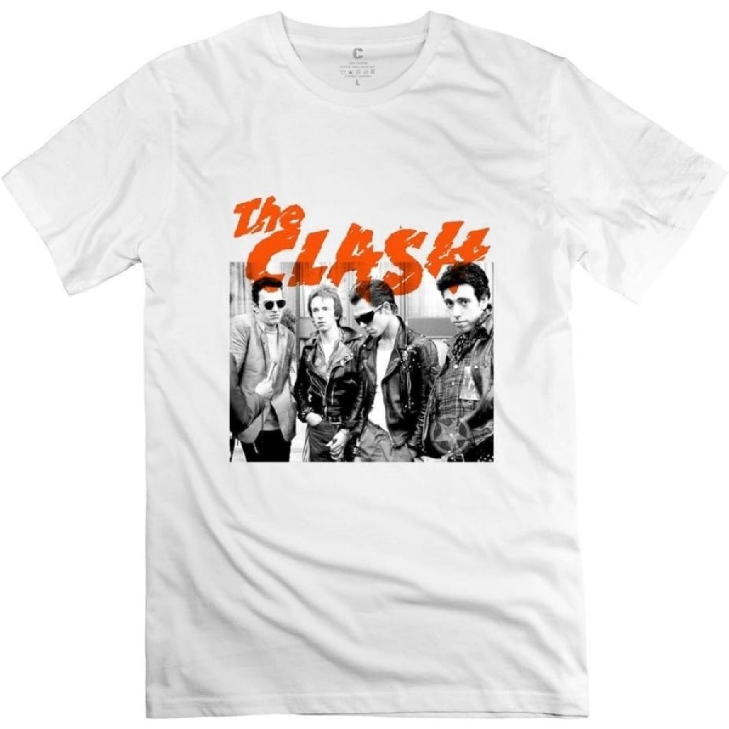 MTEEMLEE Limei Мужские футболки The Clash с круглым вырезом Белый XS S