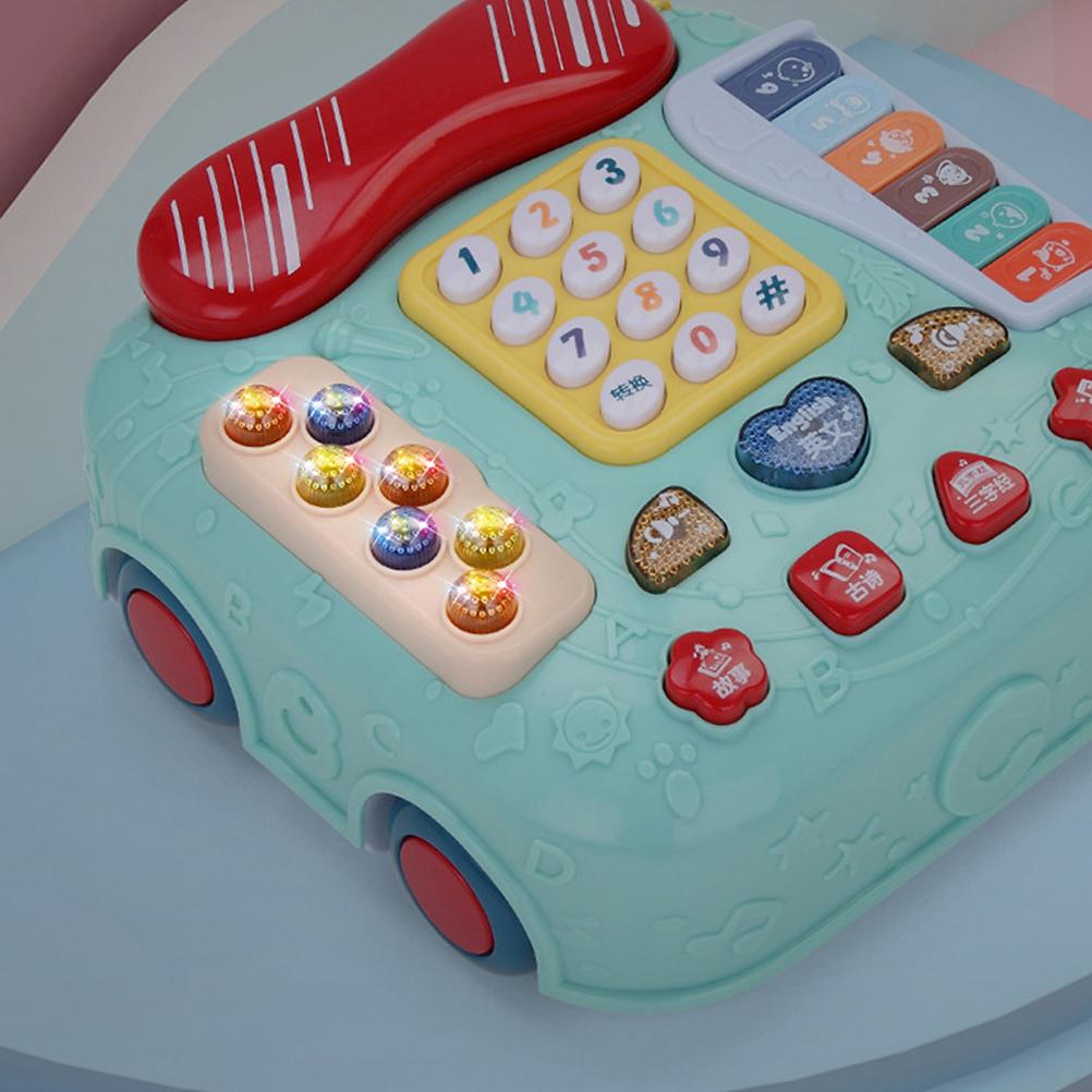 5-in-1 Baby-Handy-Spielzeug für Babys und Kinder, Nachzieh-Spielzeugauto, Musikspielzeug-Handy für Weihnachten, Neujahr