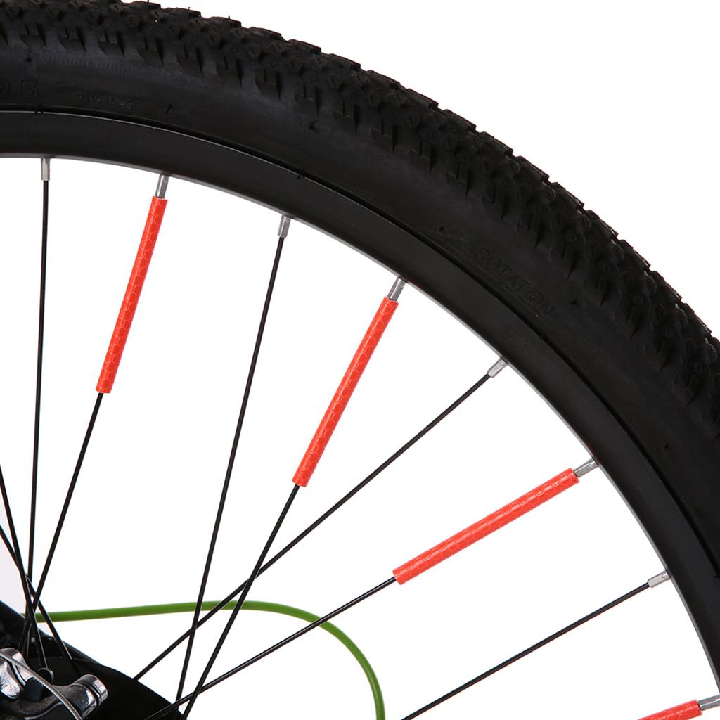 24PCS Bicycle Bike Wheel Spokes Reflective Sticks Tube Safe Cycle Spoke Reflector Safety Clip Wheel Reflective Tube