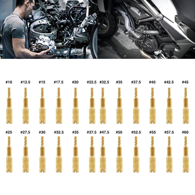 12pcs Carburetor Accessories Kit Slow Pilot Jets 10 To 37.5/32.5Z To 60 Motorcycles Accessories for Mikuni- RS-HS HSR48-