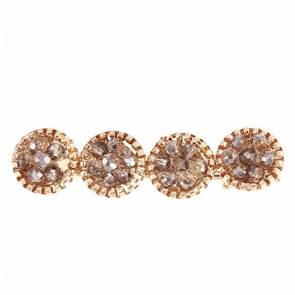 Alloy 4 Round Circle Hair Clips Jewelry Engagement Fashion Pearl Water Drop