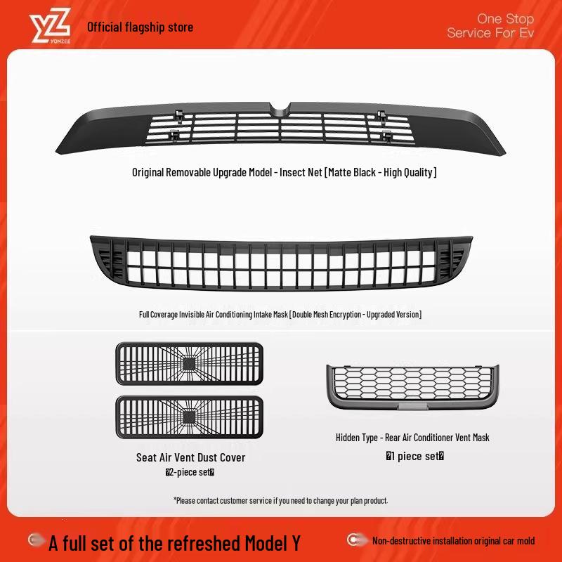 Insect-Resistant Air Inlet Grille Protector for 2023 Tesla Model Y / 6-Seater YL / Model 3