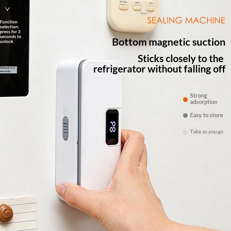 Mini Plastic Bag Sealer Rechargeable Handheld Heat Sealing Machine 1PC for Home Kitchen Food Storage Snack Bag Resealing
