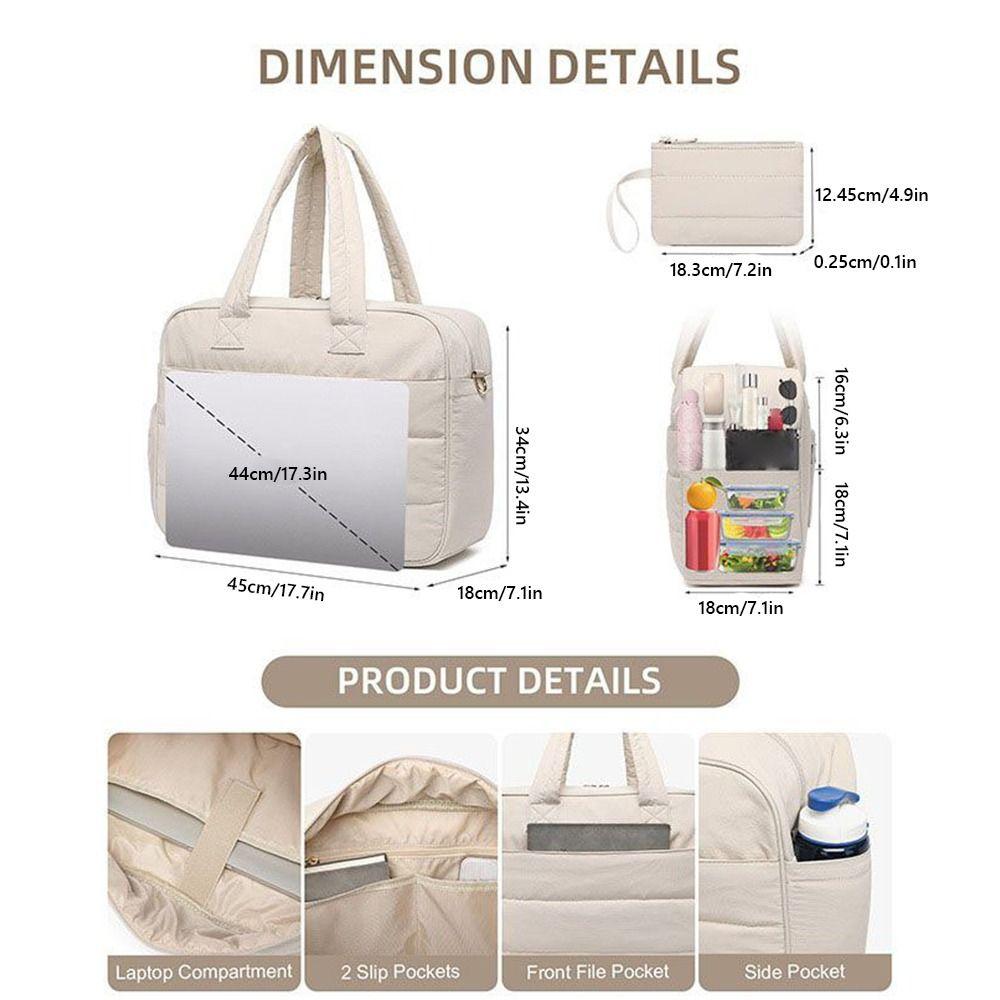 Izolowana torba na lunch 3 w 1 z przegrodą, uchwytem podróżnym, nowa torba tote na laptopa