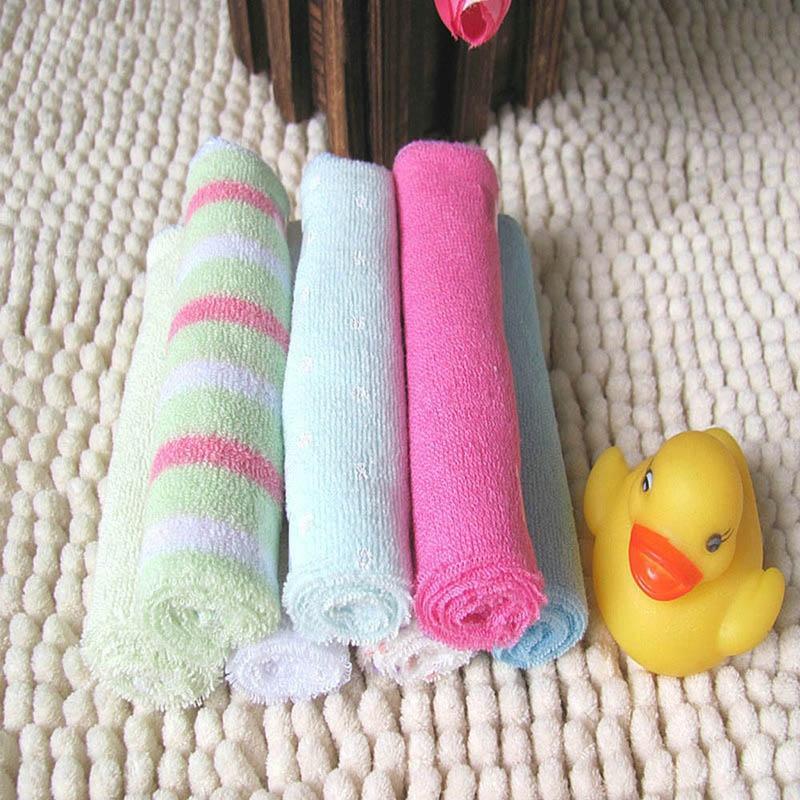 8Pcs Kids Infant Newborn Bath Towel Washcloth Bathing Feeding Wipe Cloth Soft