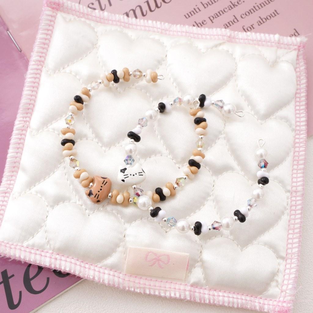 [12X9mm] 1pc Alloy Cat Beads Color Cute Kitten Beads Accessories DIY Jewelry Accessories